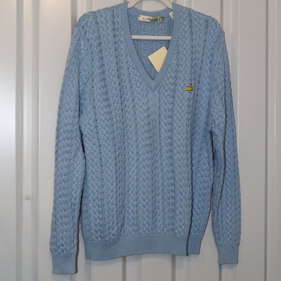 Magnolia Lane Womens Masters Golf Cable Knit Pima Cotton Sweater Size XL New - Picture 1 of 8